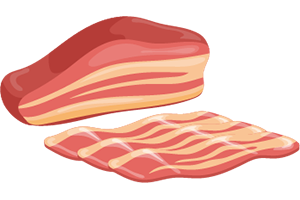 bacon cured